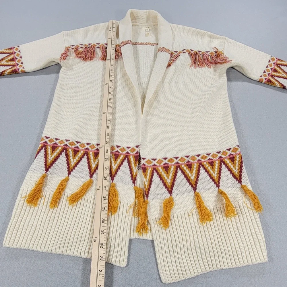Matilda Jane Open Front Cardigan Sweater Tassel Boho Southwestern Women's S